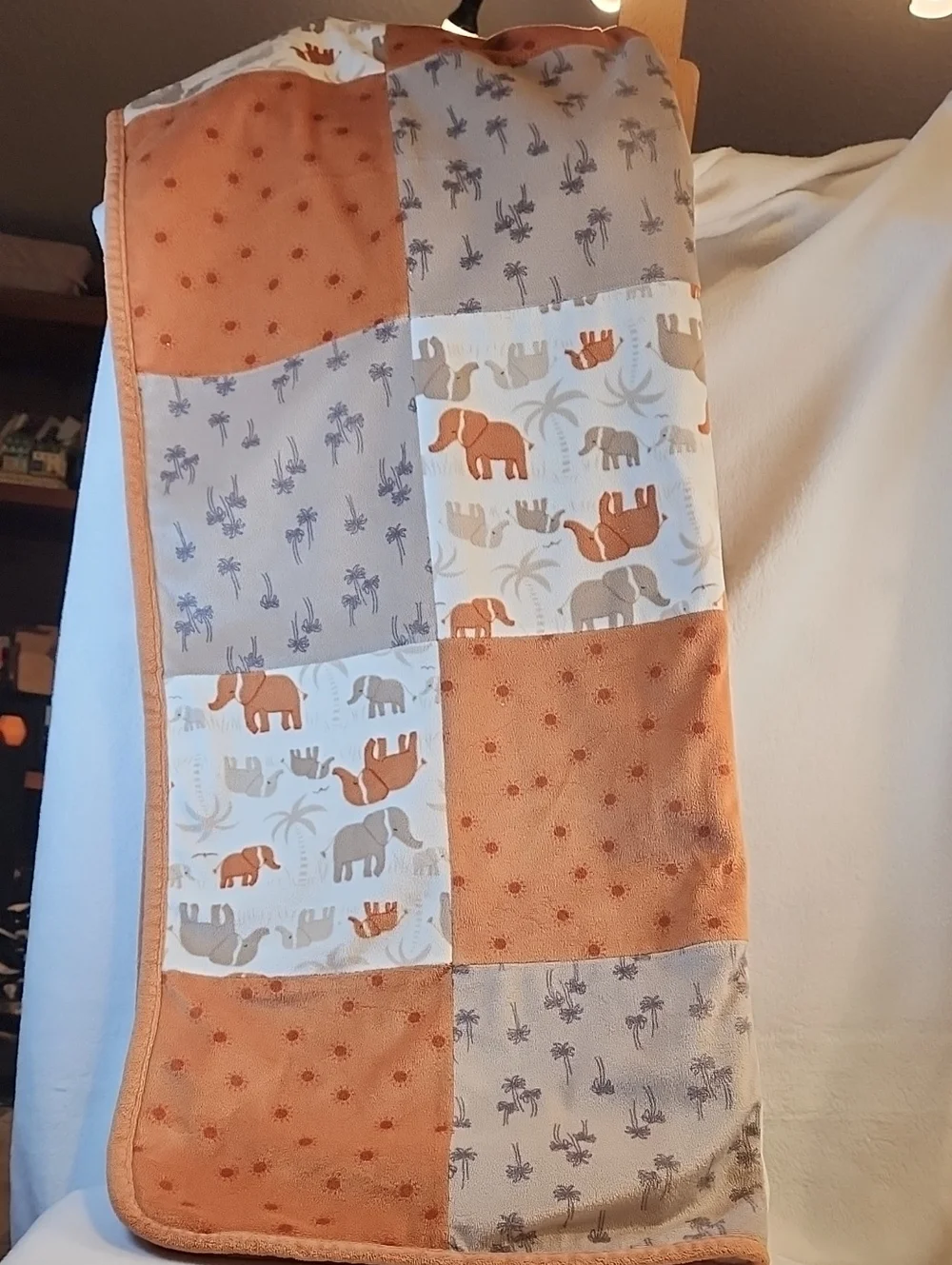 GERBER MODERN MOMENT BABY SHERPA ELEPHANT BLANKET
